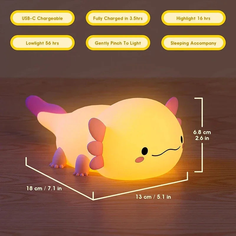 Cute Axolotl Night Light